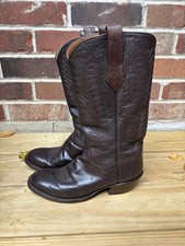 JB Hill "The Eagle" Cowboy Boots Brown Size 8 D Made In USA $1190 WORN LIGHTLY