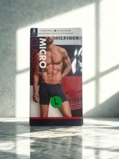 Tommy Hilfiger Men  s Micro Classics Boxer Briefs 3 Pack Stretch Multicolor L