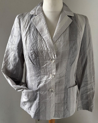 ALBA MODA Blazer Jacke Gr. 40 grau Silber Neu mit Etikett