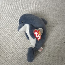 Ty Beanie Baby Echo the Dolphin 1996 Original Plush w Hang Tag