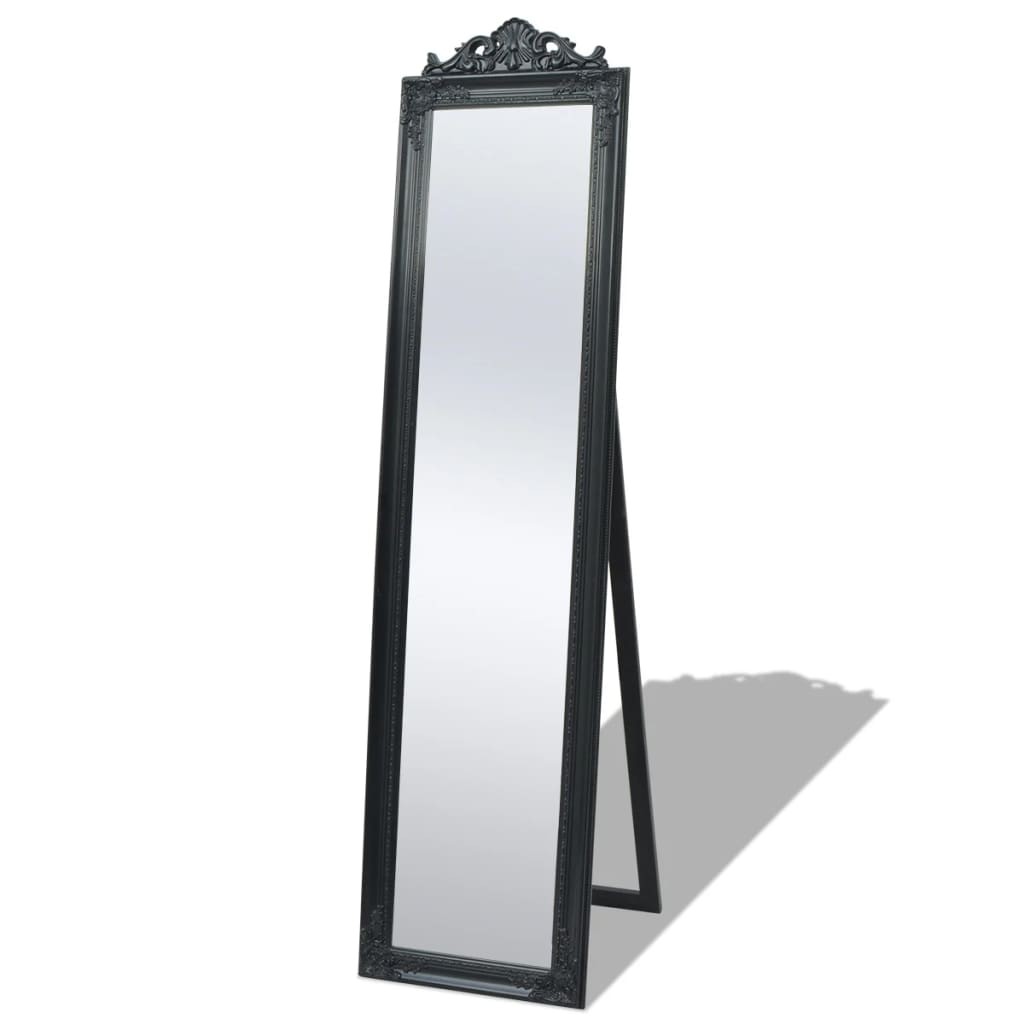 Specchiera Autoportante vidaXL Nera 160x40 | Design Barocco Elegante