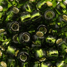 6/0 TOHO ROUND Silver Lined Olivine Seed Bead 8g 