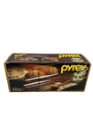 VINTAGE CORNING PYREX BAKE A ROUND #990 BREAD BAKING TUBE WITH OVEN RACK NEW!