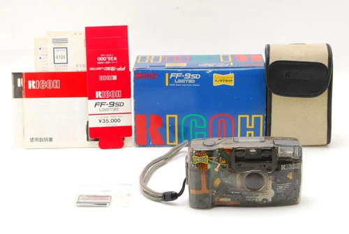 [MINT in Box] RICOH FF-9SD Limited Skeleton 35mm Point Film Camera Case JAPAN