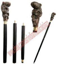 Antique Designer Octopus Head Handle Walking Stick Cane, Sea Octopus Style Gift