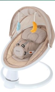 Nuby Balançoire bébé avec canopée et télécommande - 5-Level Balançoire pour bébé avec apaisant