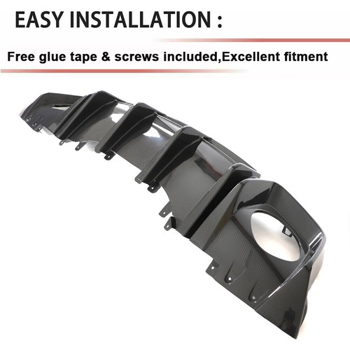 Se adapta a Audi R8 2 puertas 2022-2023 FIBRA DE CARBONO SECA parachoques trasero difusor alerón labial - Imagen 11 de 12