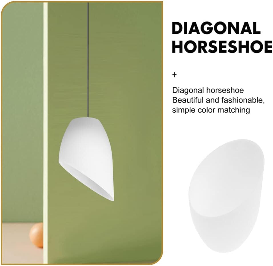 5pc Flat Head Lamp Shades - Plastic Horseshoe Light Covers For Pendant & Desk Lamps