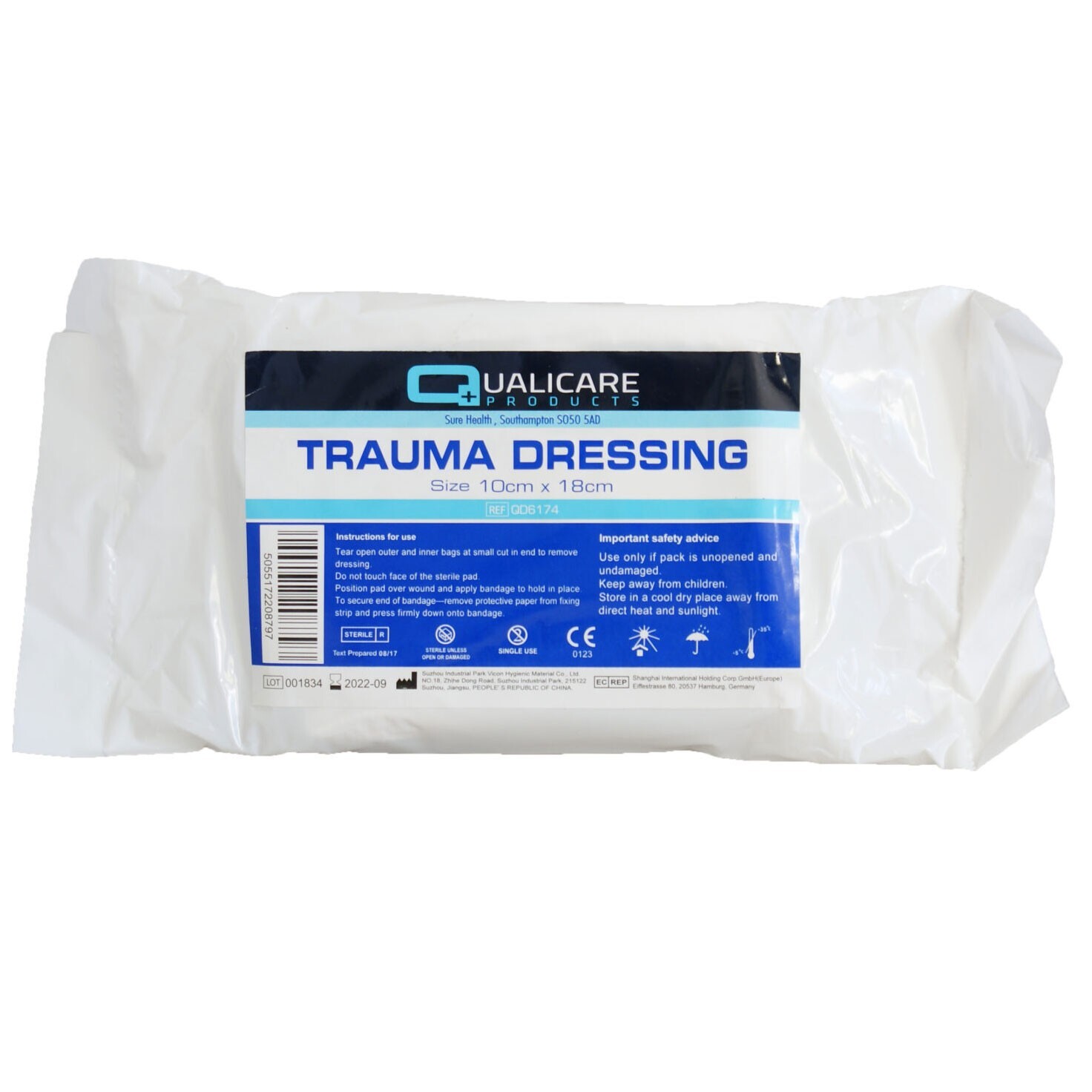 Trauma Dressing Haemorrhage Blood Control Field Wound Bandage First