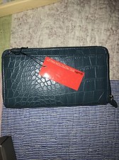 Vtg Buxton Croco Embossed RFID Super Wallet New in Box