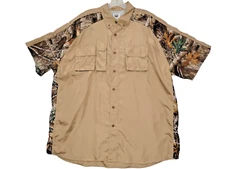 Hogman HOG Outdoor Gear Camo Tan Shirt Mens 2XL Hunting Wear Vented Ultra Light