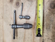 Two T-Handle Tap Wrenches, Unmarked Vintage Quality
