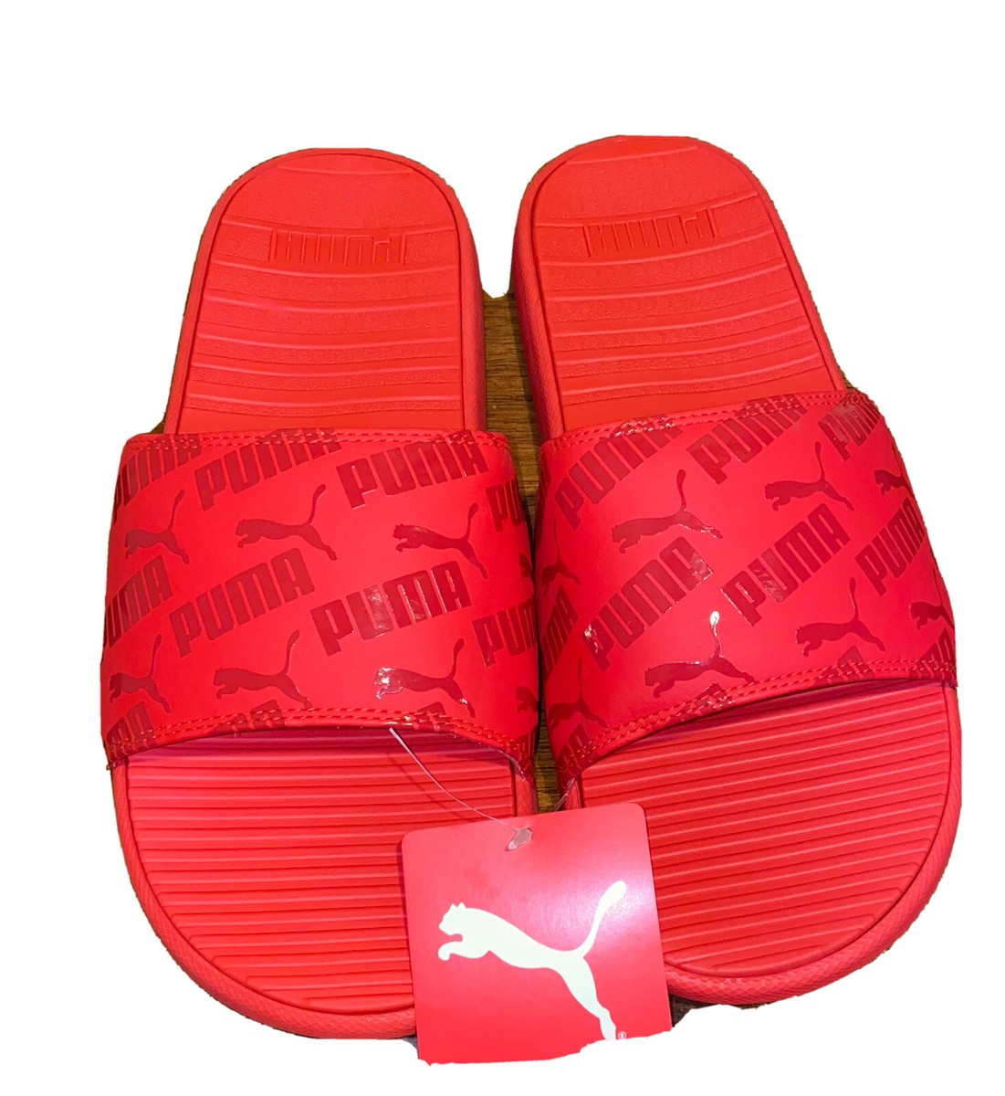 Puma Red Cool Cat Bold 2 Adult Slides | eBay