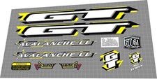 1998 GT AVALANCHE LE white yellow Decal set