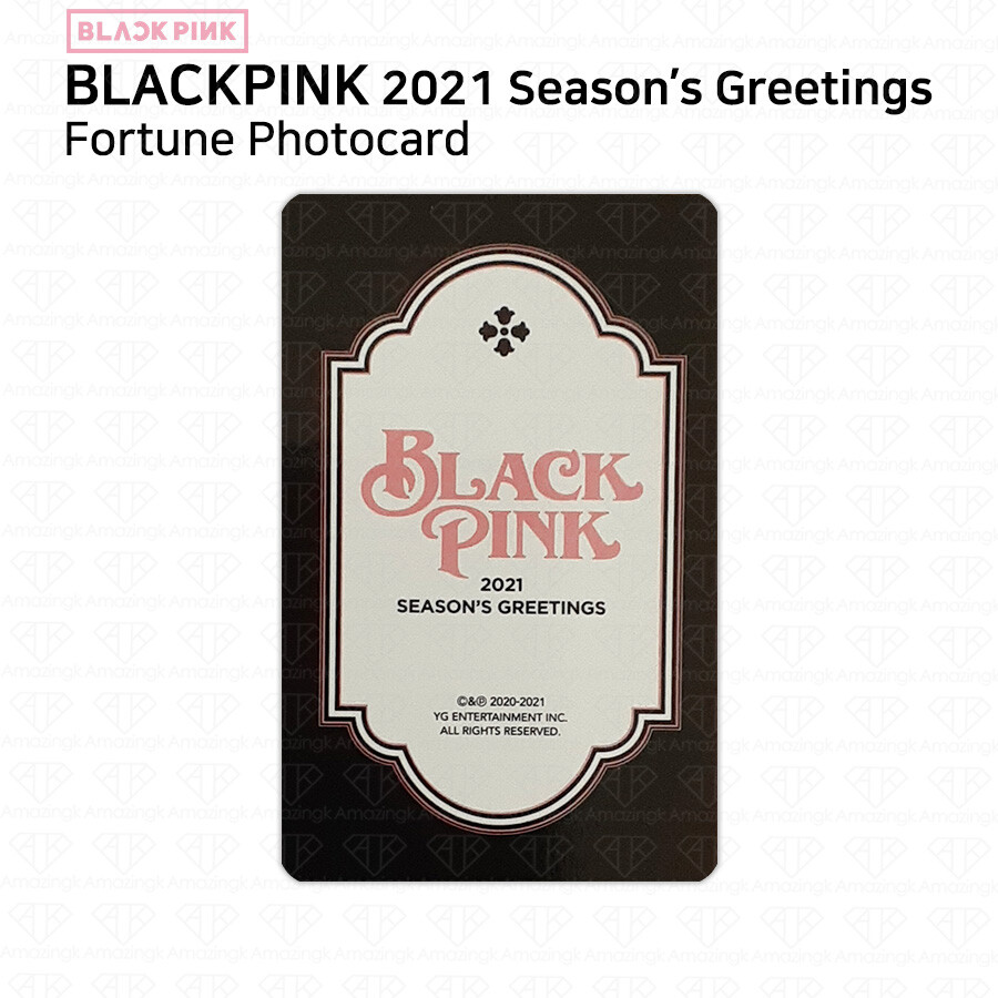 BLACK PINK 2021 Season's Greetings Fortune Photocard Lisa Jennie