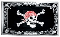 Fahne Pirat Mit Rahmen Flagge Piraten Hissflagge 90X150Cm