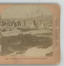 Father into Thy Hands I Commend My Spirit Kilburn Religious Genre Stereoview