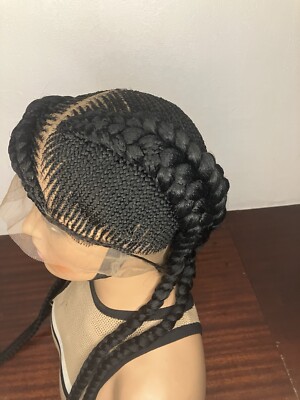 Flechtperücke. Cornrow Full Lace geflochtene Perücke.