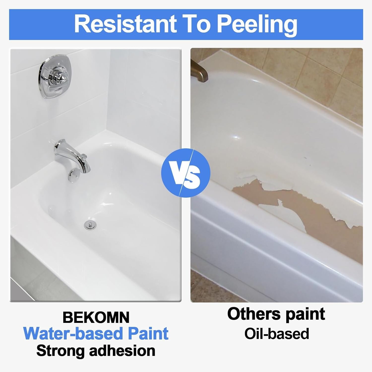 Tub and Tile Refinishing Kit 1kg,Full Tools,White,Bathtub Sink Paint