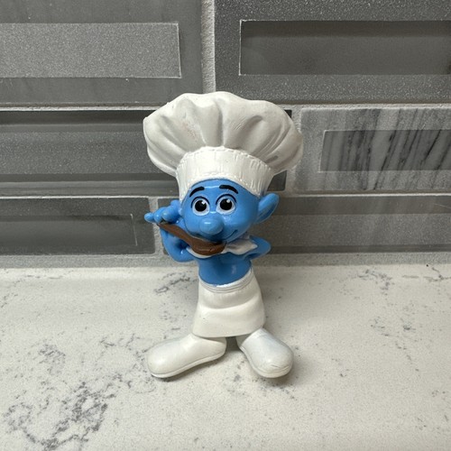Peyo Smurf Chef Made for McDonalds 2011 Taste Testing Spoon PVC Figurine 3" - Picture 2 of 4