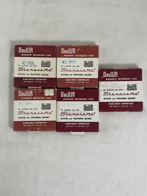 DEJUR Magnetic Recording Tape Lot Of 5 - 3.5  Used Tape
