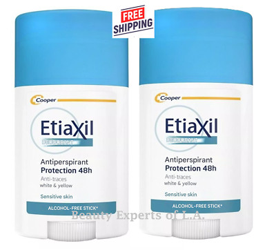2 PACK Etiaxil Deodorant Anti-Perspirant 48H Stick 40ml Smudge Proof EXP 06/2027
