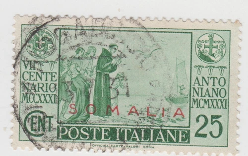 Italian Somalia 1931. St Anthony of Padua The Miracle of the Fish. Sc# IT-SO 130