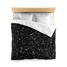 Star Constellations Duvet Cover or Comforter space bedding black toddler twin