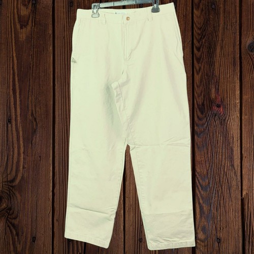 Columbia Pants Men's Cargo Outdoor Hiking Fishing Zipper Pocket 36x32 Tan Cream