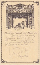 Phyllis Diller personal signed handwritten card