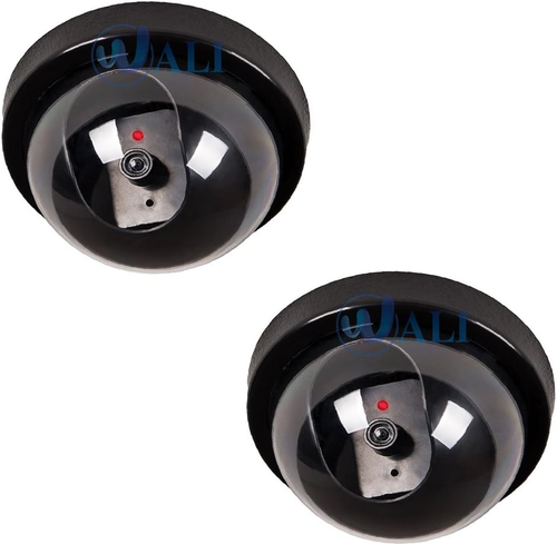 2-4 Dummy Fake Camera Security CCTV Dome Flashing Red LED Light Security Sticker - Picture 10 of 13