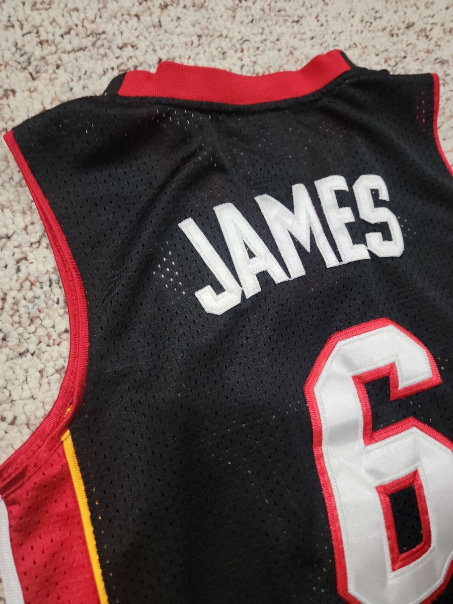 NBA adidas MIAMI HEAT レブロンジェームズ　ユニフォーム Adidas NBA Miami Heat LeBron James #6 Away Jersey Black/Red