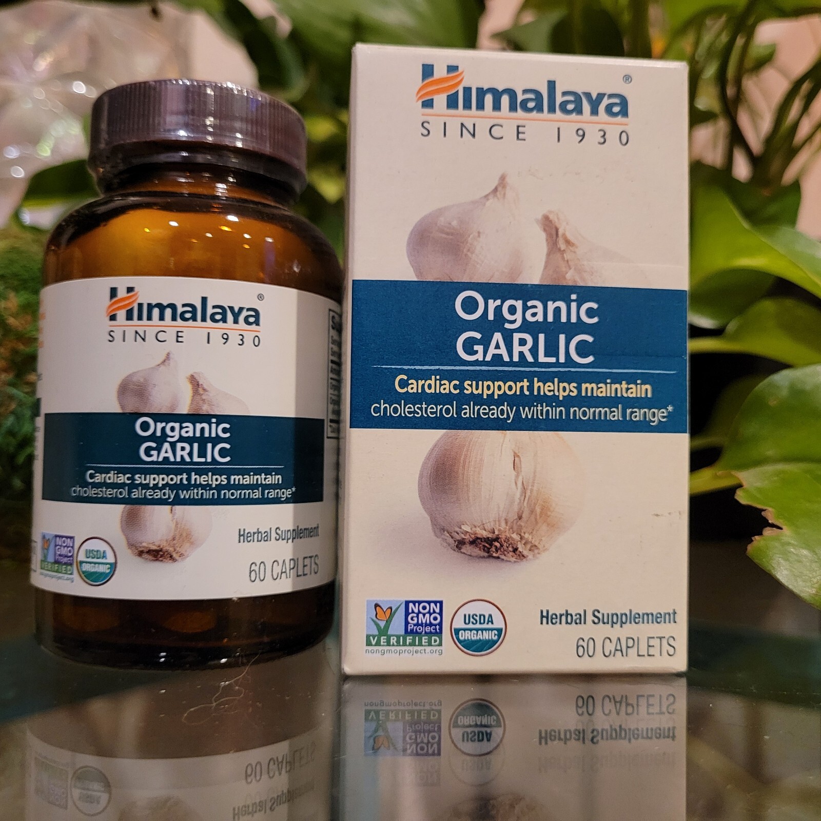 Himalaya Organic Garlic Cardiac Overall Wellness Cholesterol Support 60 Caplets