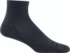 DARN TOUGH 1034 MEN'S Black RUNNING MERINO WOOL 1/4 SOCKS Ultra Light XL L M