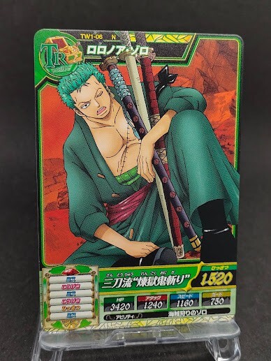 Roronoa Zoro TW1-06 N Onepy Treasure World Card From Japan BANDAI
