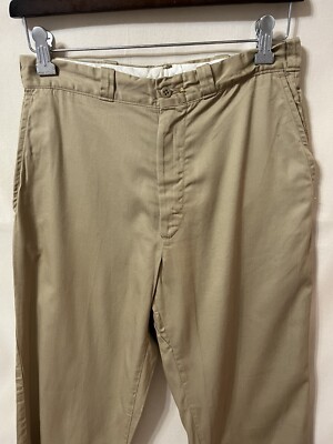 Vintage 60s US Army Khaki Chino Trousers Mens 28/30 Prentice