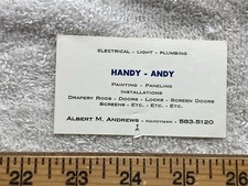 Vintage Business Card Handy Andy Andrews Painting California San Diego ?
