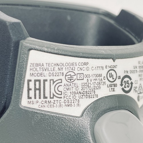 Zebra DS2278 Barcode Scanner DS2278-SR00007ZZWW No Cradle AsIs NOT TESTED - Picture 7 of 9