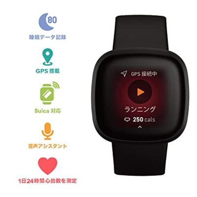 Buy Fitbit FB511BKBKFRCJK Versa 3 Aluminum with Black Band