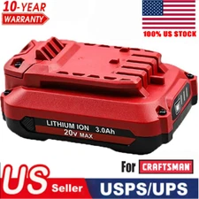 3.0Ah 20V MAX Lithium Ion Battery for Craftsman V20 Cordless Power Tool CMCB202