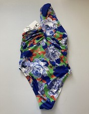 NWT Zara Top Bodysuit Shirt One Shoulder Floral Women Size Small