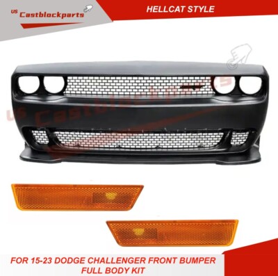 Fit 2015-23 Dodge Challenger Front Bumper Body Kit Hellcat