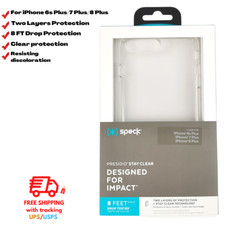SPECK PRESIDIO STAY CLEAR CASE FOR iPHONE 8 PLUS 7 PLUS 6S PLUS TRANSPARENT