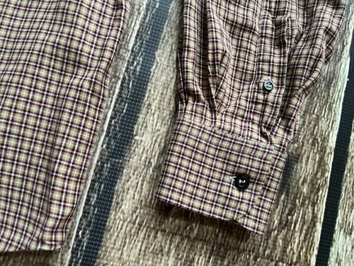 BERGDORF GOODMAN MADE IN ITALY SPORT SHIRT BEIGE BROWN MENS LARGE EXCELLENT - Picture 5 of 8