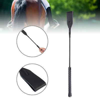 Leather Horse Whips Equestrian Riding Whips 45CM Portable Lightweight Free Ship