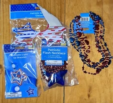 Old East Main Patriotic Glasses/Necklaces/Flash Necklace/Light-Up Bracelet - NEW