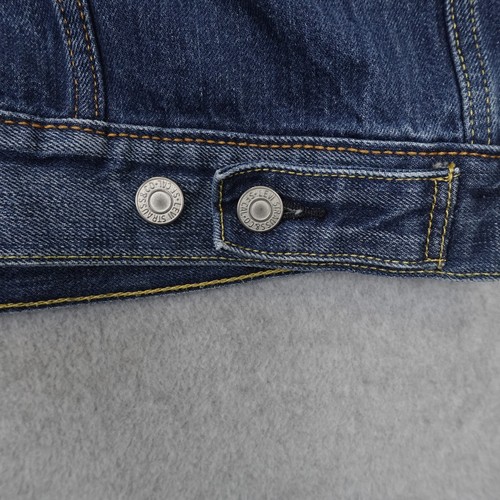 Levis Giacca Denim Uomo XL Blu Bottoni Camionista Western Classico Lavaggio Medio - Foto 9 di 13