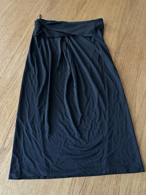 Toller schwarzer Jil Sander Rock,Basic Teil,weich/fließend fallende Seide/Gr 36