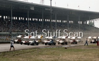 1983 Sprint car racing original photo negative race start Des Moines