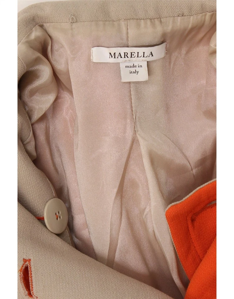MARELLA Womens Double Breasted Coat UK 10 Small Orange Polyester BI09 - Image 4 of 4